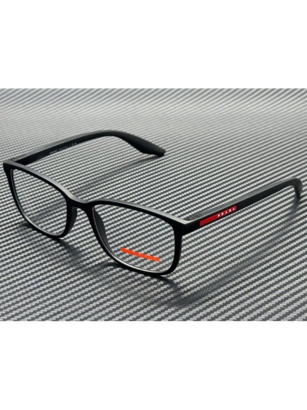 New Prada Linea Rossa Men Matte Black Eyeglasses 55-18-145